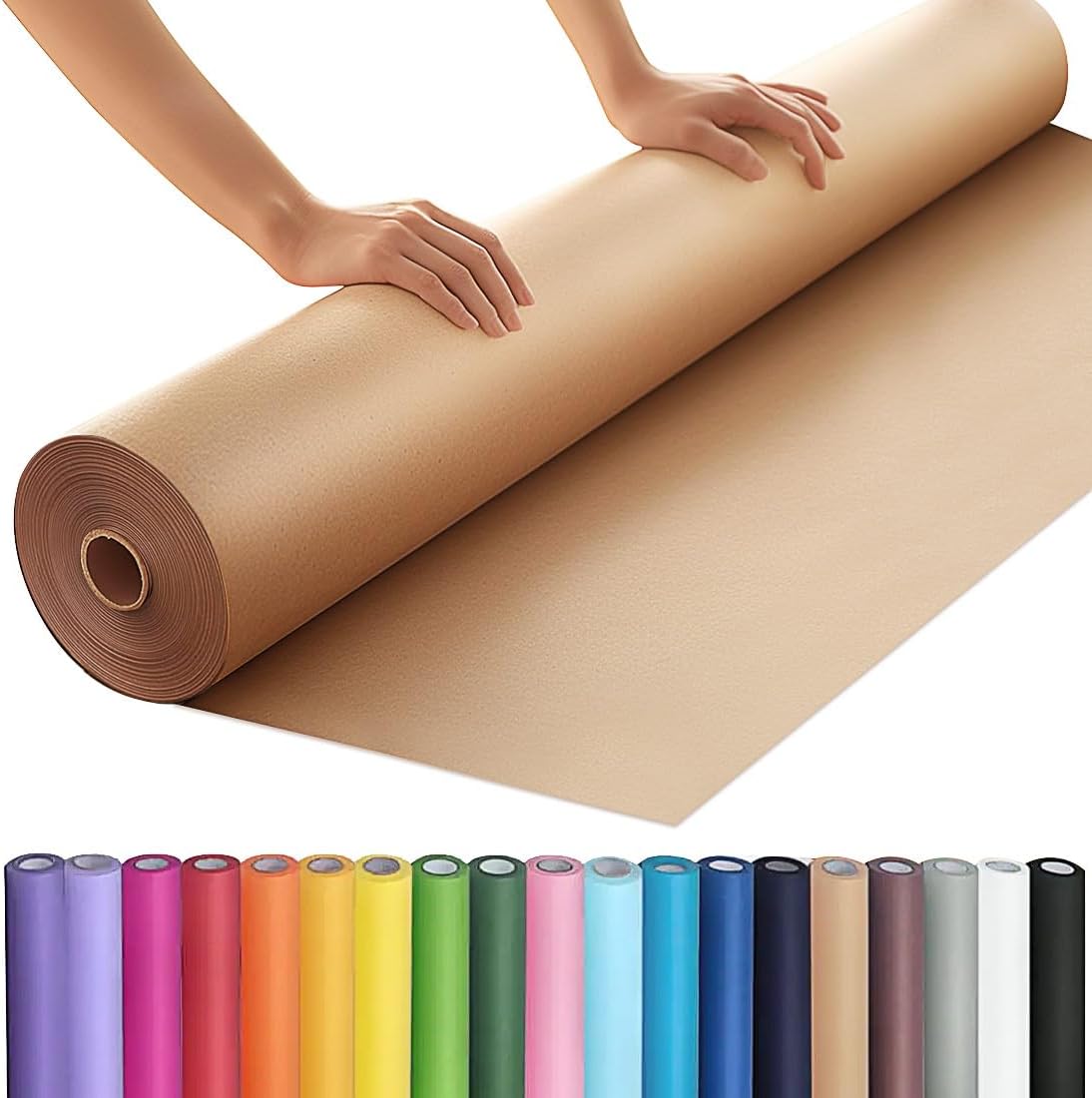 PerkHomy Brown Kraft Paper Roll - 36"x200' for Crafting & Art Projects