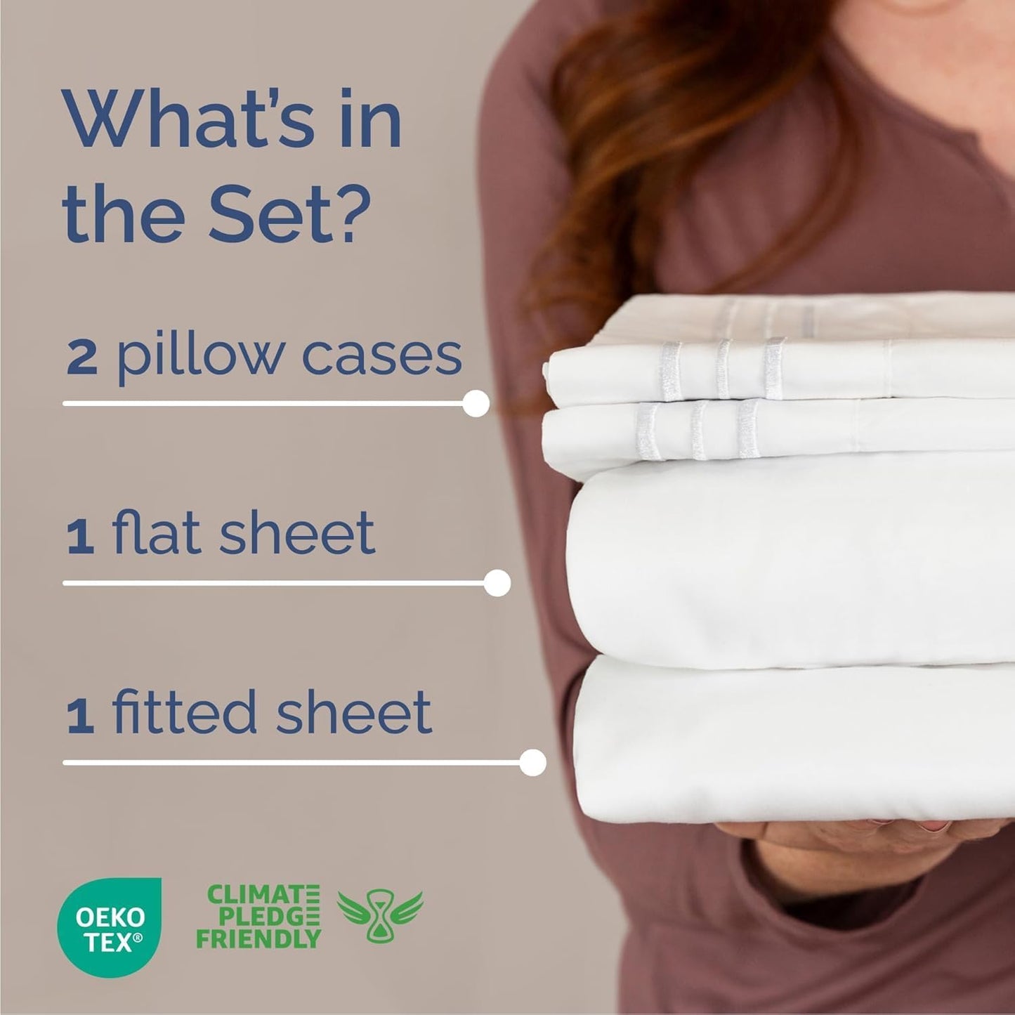 Queen Size 4-Piece Sheet Set - Breathable Cooling Microfiber Sheets with Deep Pockets by CGK Unlimited