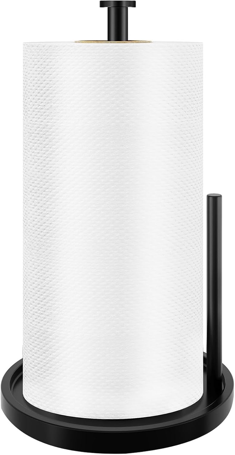 STWWO Freestanding Paper Towel Holder with Anti-Slip Base for Kitchen Countertop