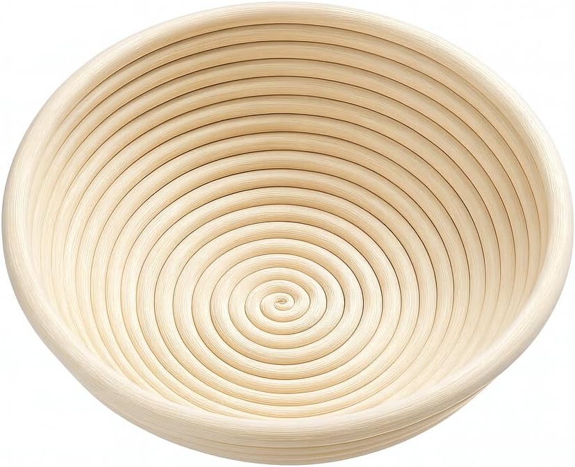 Saint Germain Bakery Premium Round Rattan Bread Proofing Basket - 9 Inch Handmade Brotform