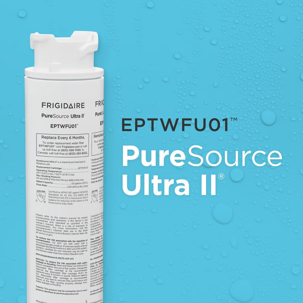 Frigidaire EPTWFU01 PureSource Ultra II Refrigerator Water Filter - Carbon Block Filter