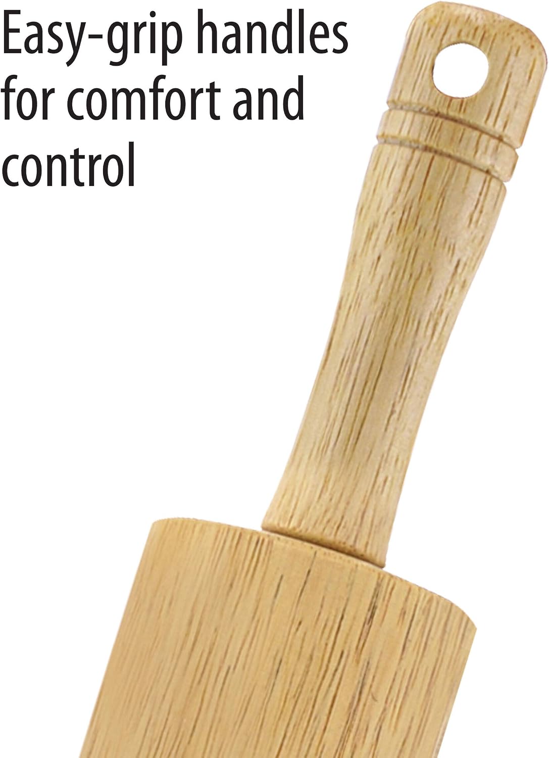 Farberware Classic Hardwood Rolling Pin - Smooth Dough Roller for Baking Pizza & Pastry