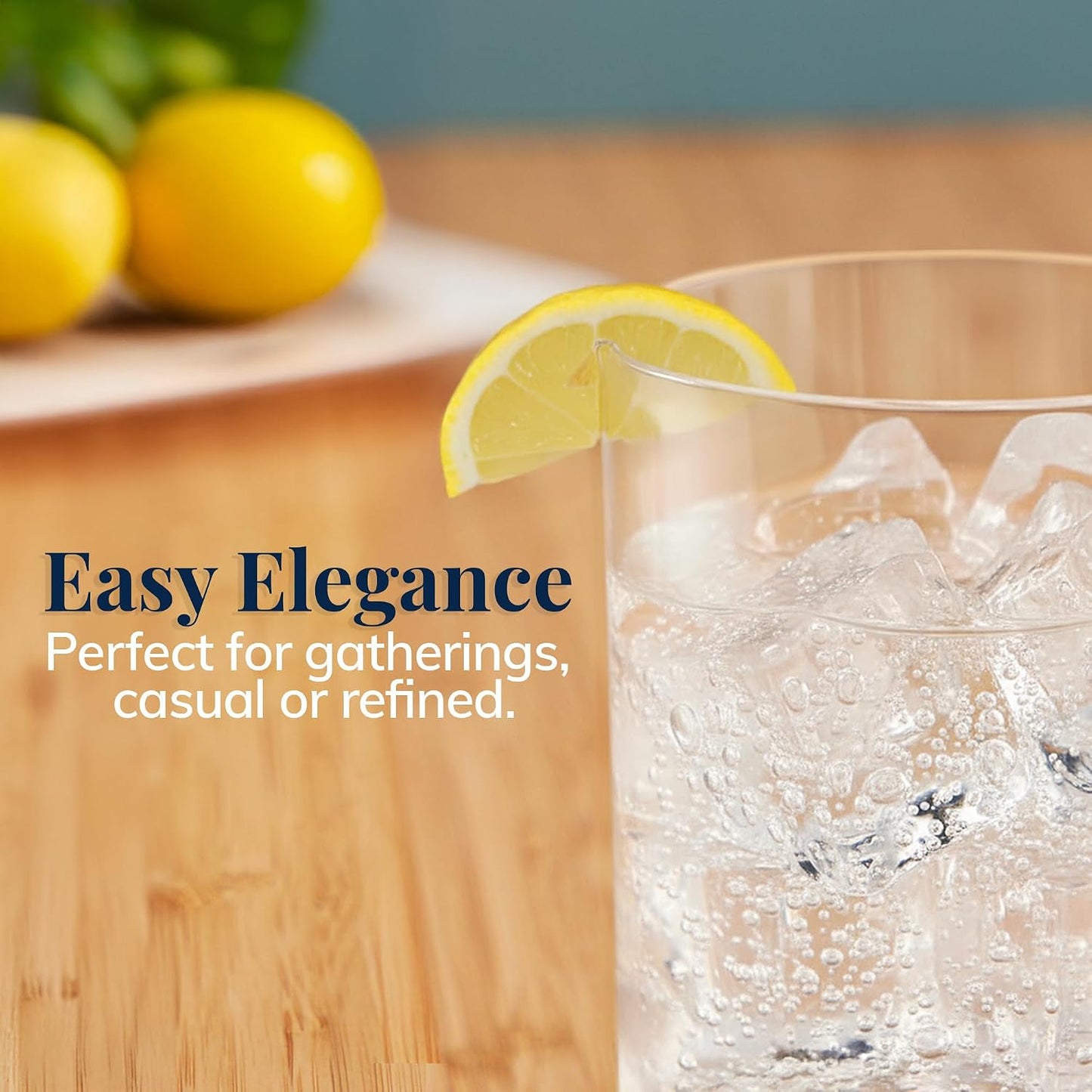 US Acrylic Classic Clear Plastic Reusable Drinking Glasses Set (4x12oz + 4x16oz) BPA-Free Dishwasher Safe