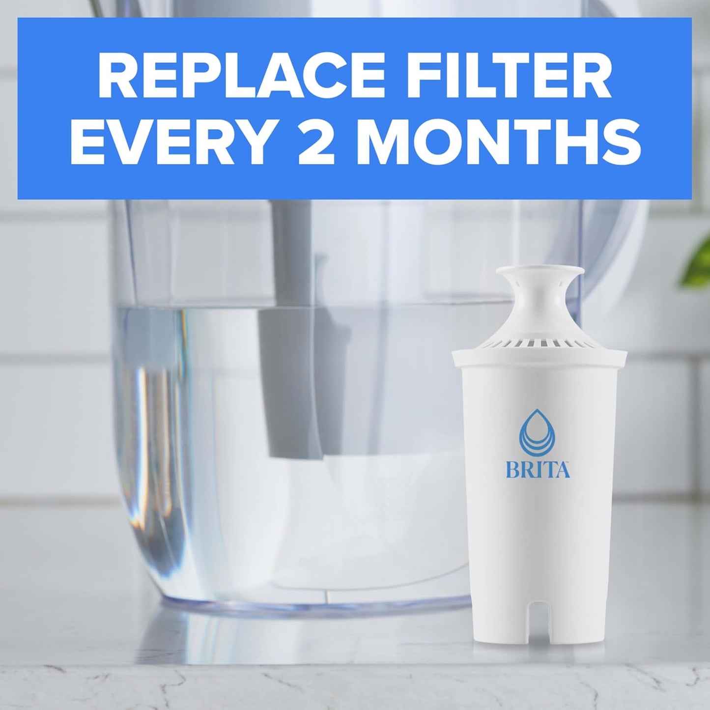 Brita Standard Water Filter Replacement Cartridges (3-Pack) - Reduces Chlorine & Heavy Metals