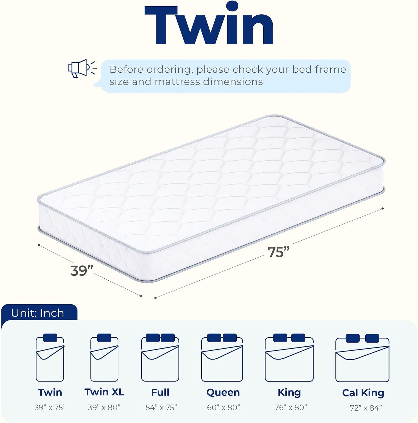 Neo Sleep 8 Inch Twin Hybrid Mattress - Medium Plush Support for Comfort & Pressure Relief