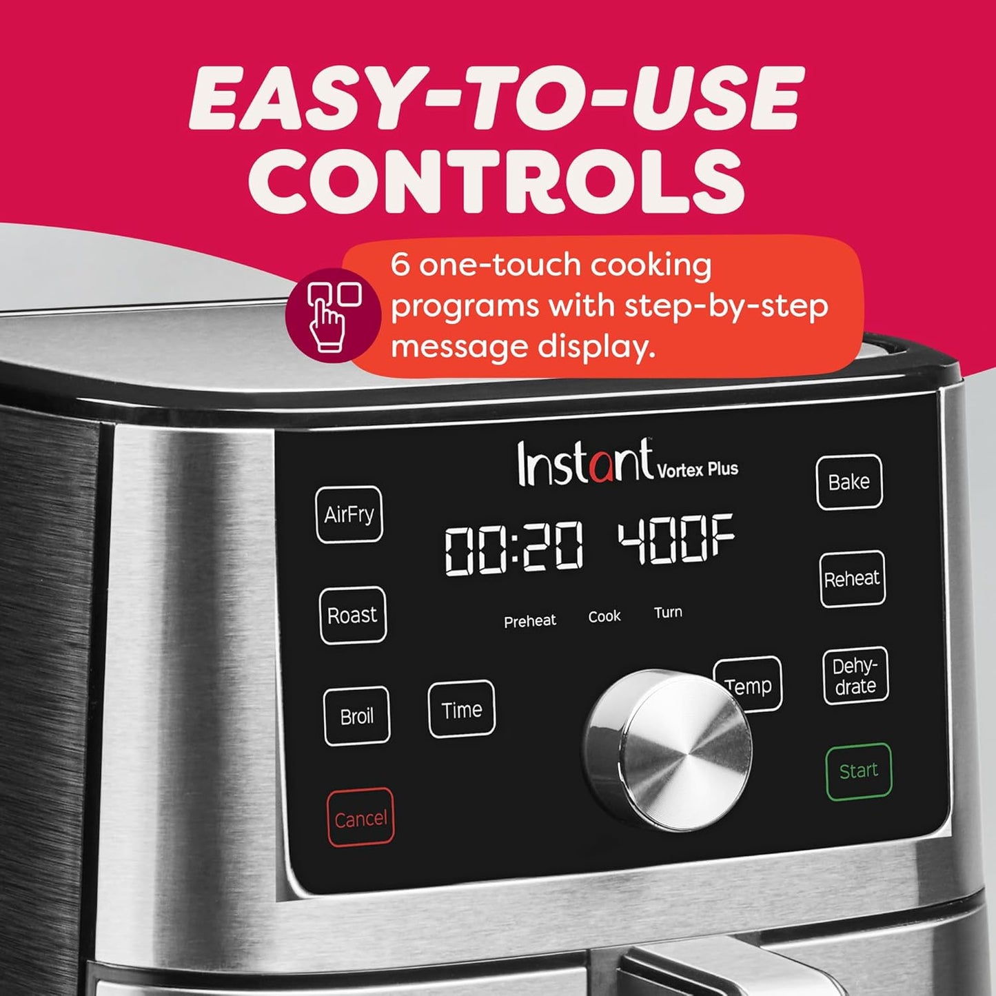 Instant Pot Vortex Plus 6-Quart Air Fryer - 6-in-1 Multi-Cooker with EvenCrisp Technology