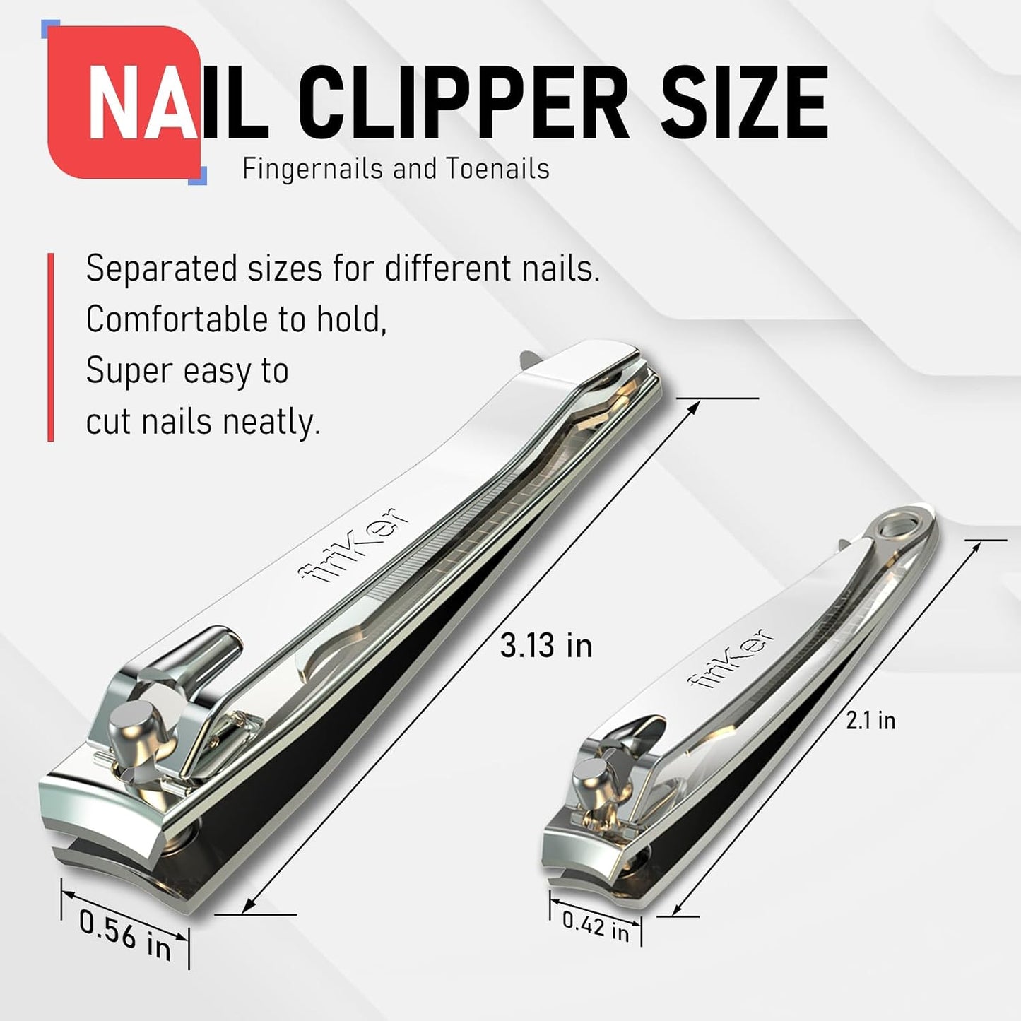 firiKer Premium Stainless Steel 2-Piece Nail Clipper Set with File