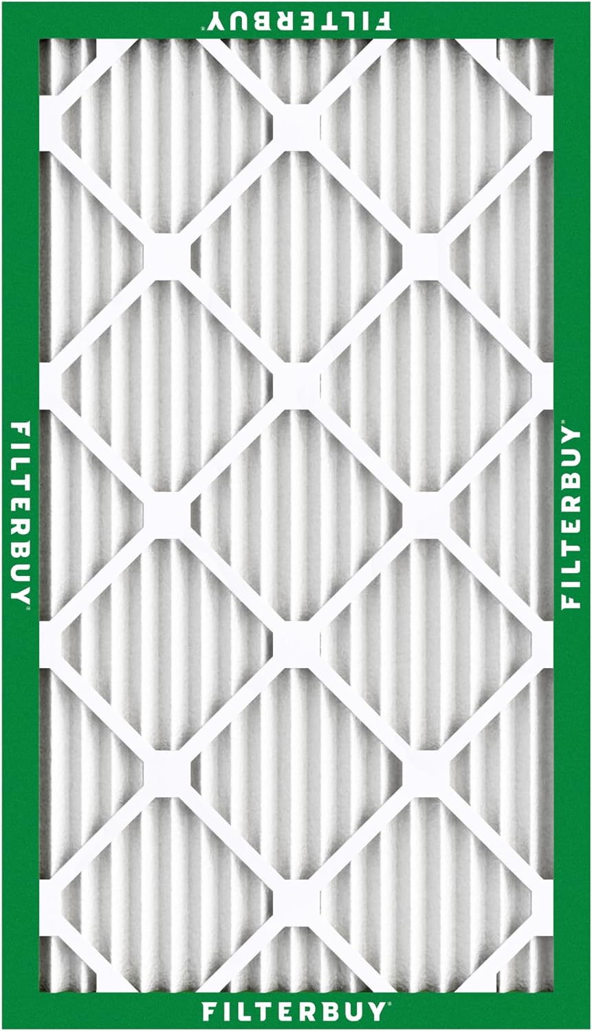 Filterbuy MERV 8 Air Filter for Dust & Allergy Defense (6-Pack), 16x25x1 HVAC Replacement Filters