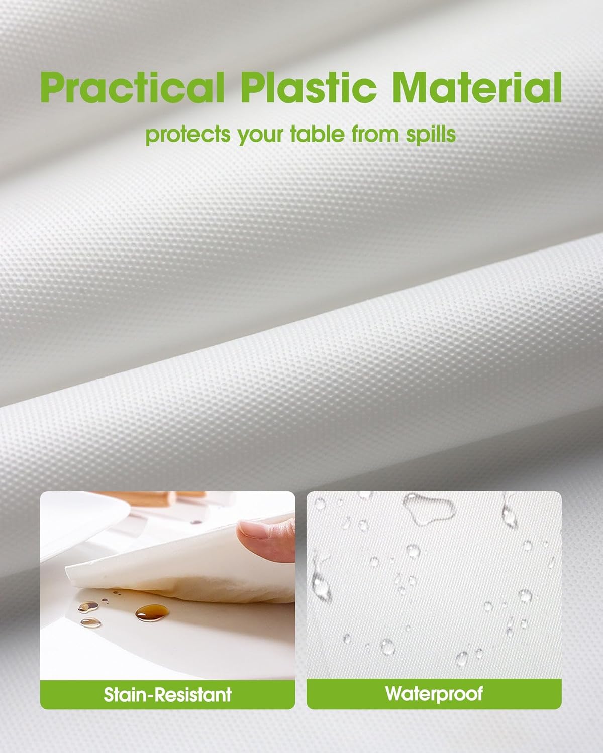 Pureegg 10-Pack White Disposable Tablecloth 54x108 Inch for Parties