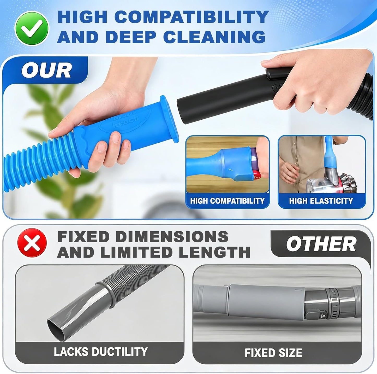 PetOde 2-Piece Dryer Vent Cleaner Kit - Universal Vacuum Attachment & Lint Brush