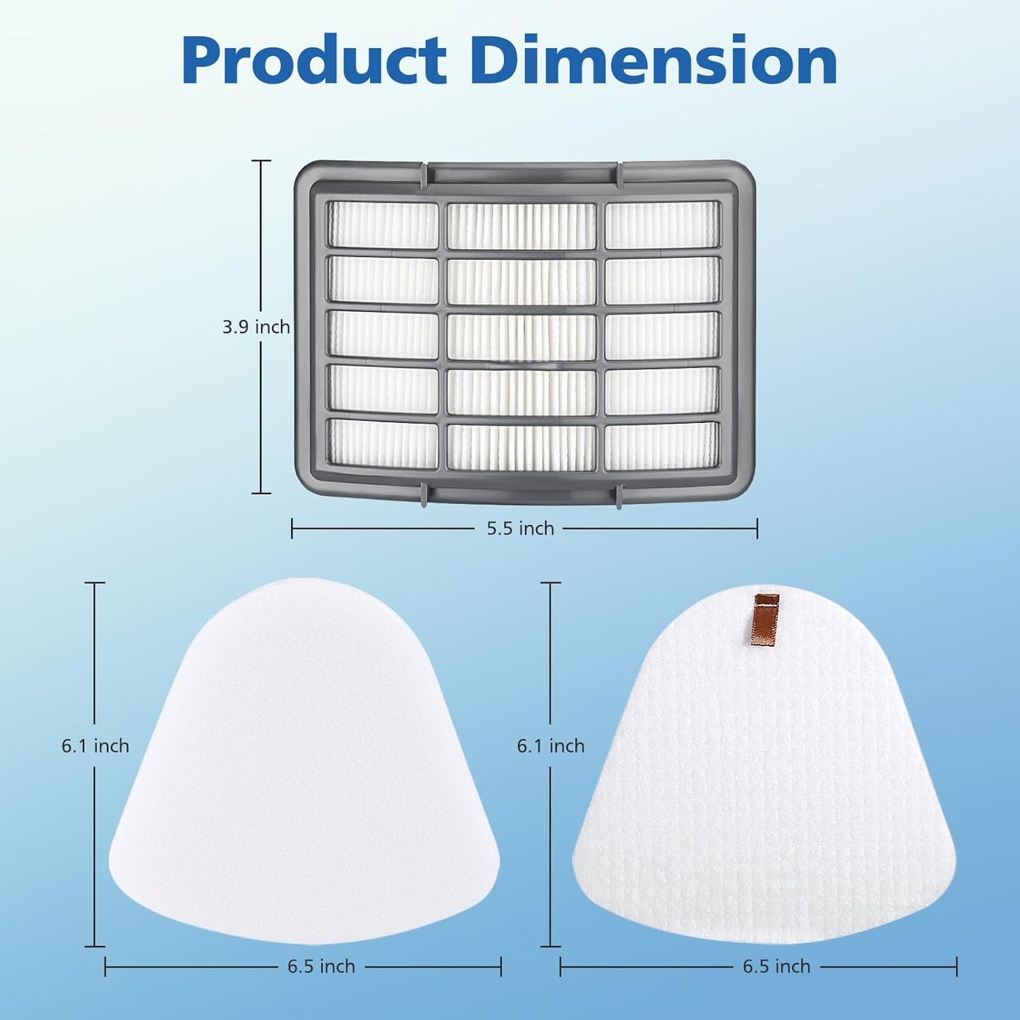 LINNIW Shark Navigator Lift Away Filters - 4+2 Replacement Set