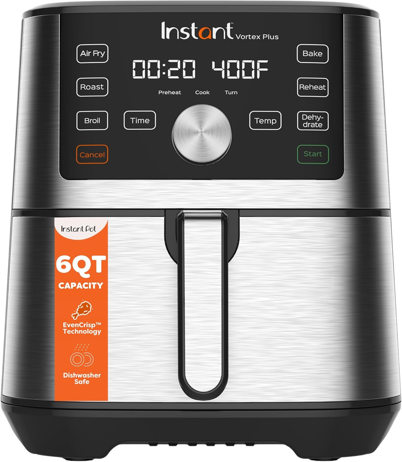 Instant Pot Vortex Plus 6-Quart Air Fryer - 6-in-1 Multi-Cooker with EvenCrisp Technology