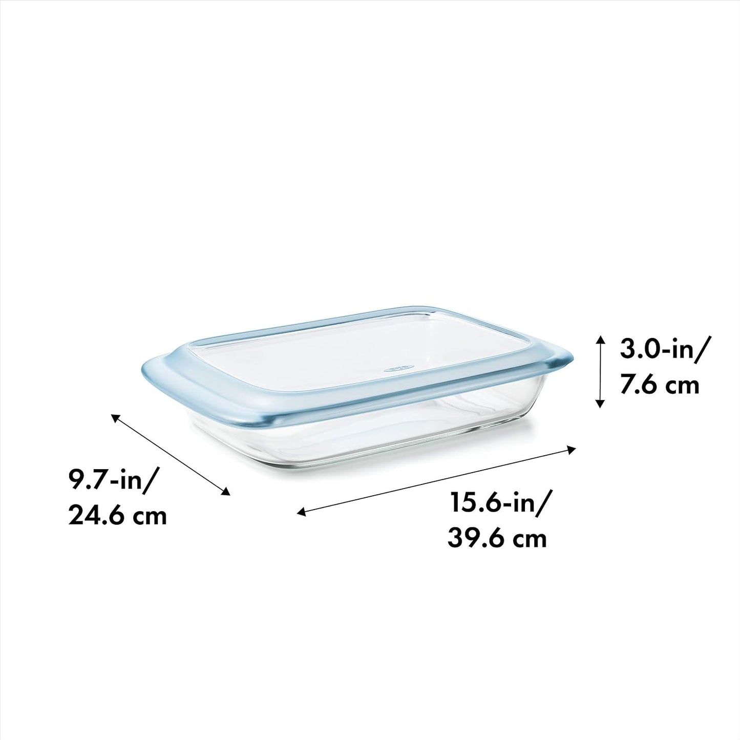 OXO Good Grips Freezer-to-Oven Safe 9x13 Glass Baking Dish with Lid (3 Qt)
