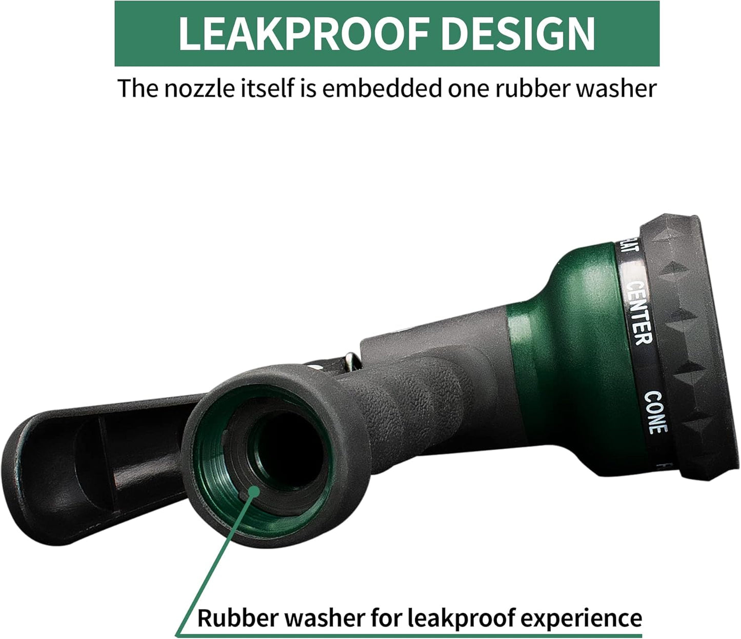 7-Mode Garden Hose Nozzle by AUTOMAN - Adjustable Water Spray Patterns for Lawn & Car Washing