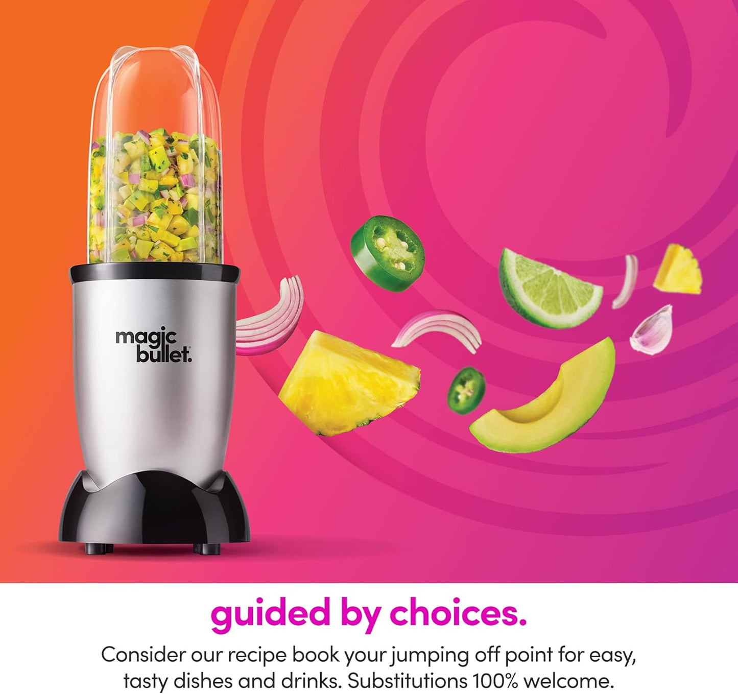 Magic Bullet Compact Blender - 11-Piece Set for Small Kitchens & Single-Serve Drinks