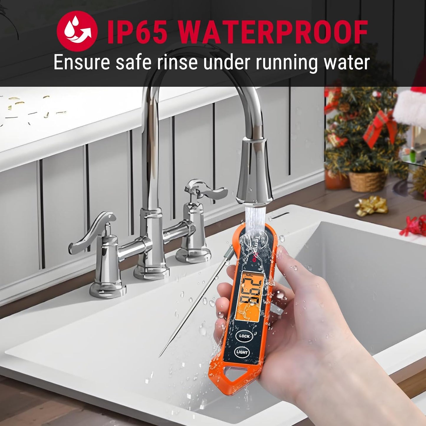 TempPro TP19H Digital Meat Thermometer - Instant Read & Waterproof for BBQ
