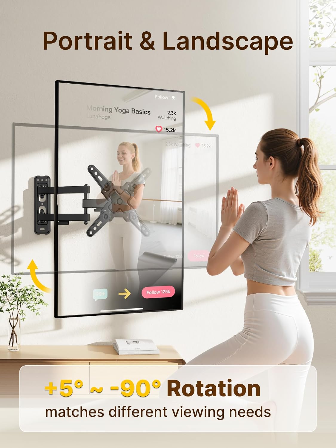 Full Motion TV Wall Mount for 13-43 Inch TVs - monTEK Articulating Swivel Tilt Bracket