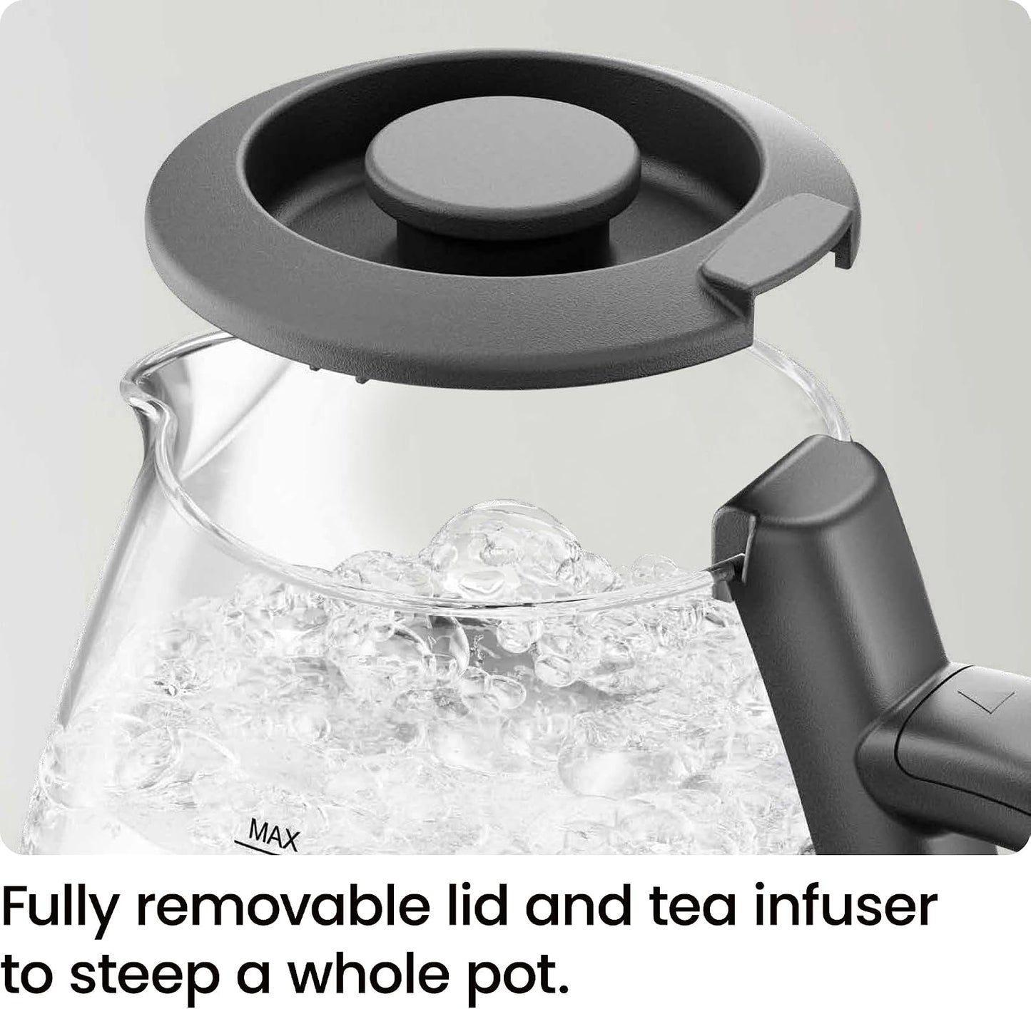 Chefman Rapid-Boil Electric Kettle with Tea Infuser - Compact 1L & Removable Lid
