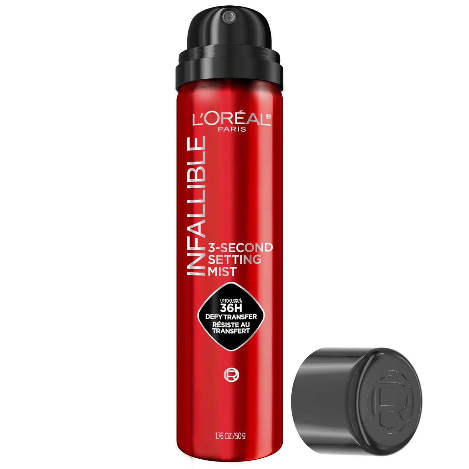 L'Oreal Paris Infallible 3-Second Setting Spray - Up to 36-Hour Wear, Microfine Mist for All Skin Types