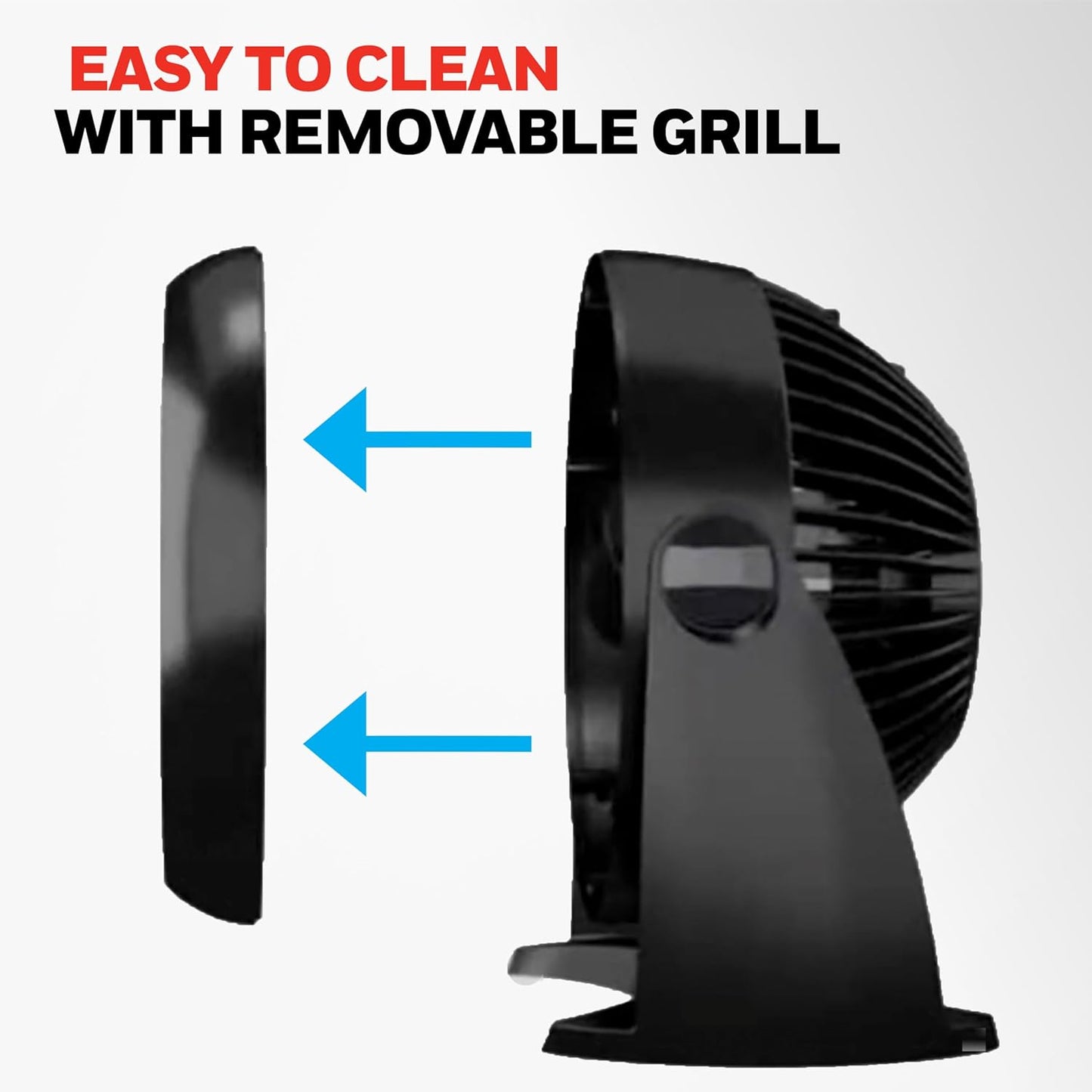 Honeywell TurboForce Small Quiet Table Fan with 3 Speeds & Pivoting Head for Home/Office