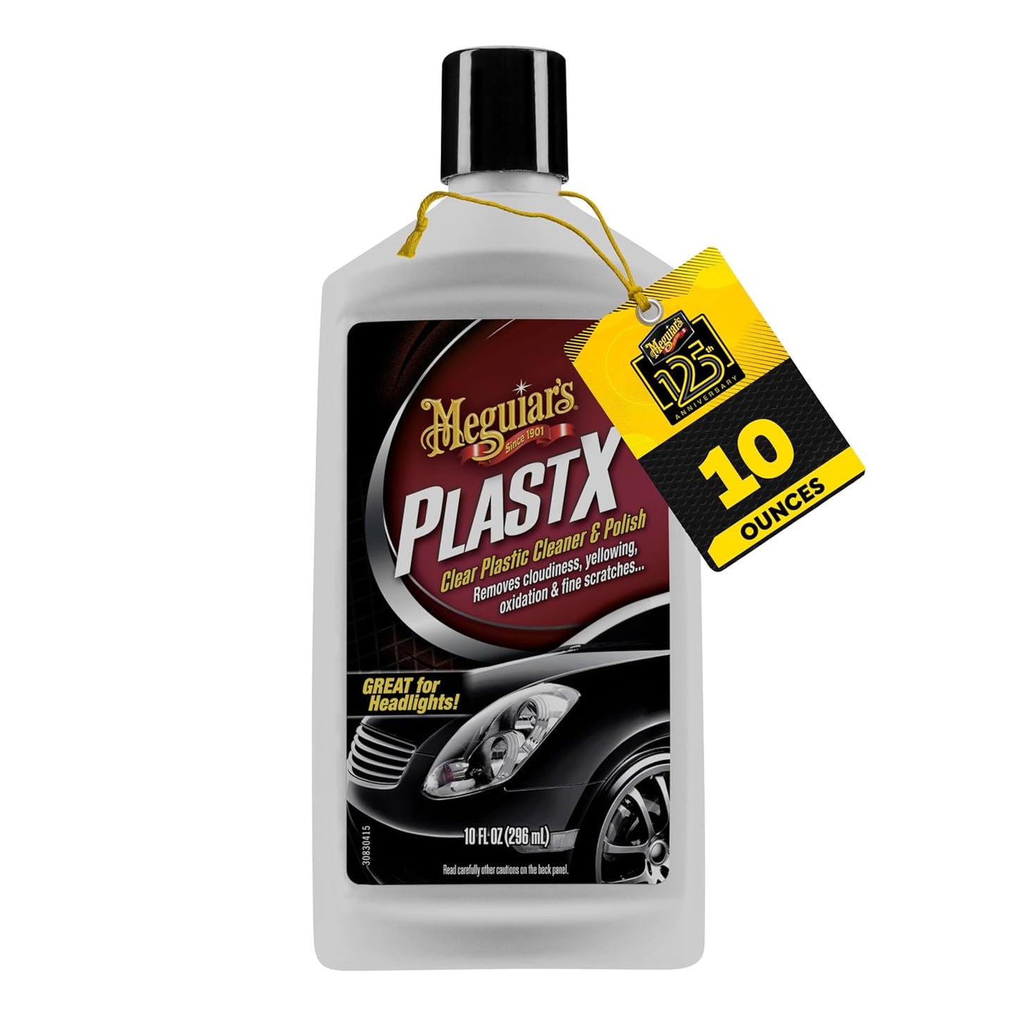Meguiar's PlastX Clear Plastic Polish - Headlight Restoration & Scratch Remover for Car Interior (10 oz)