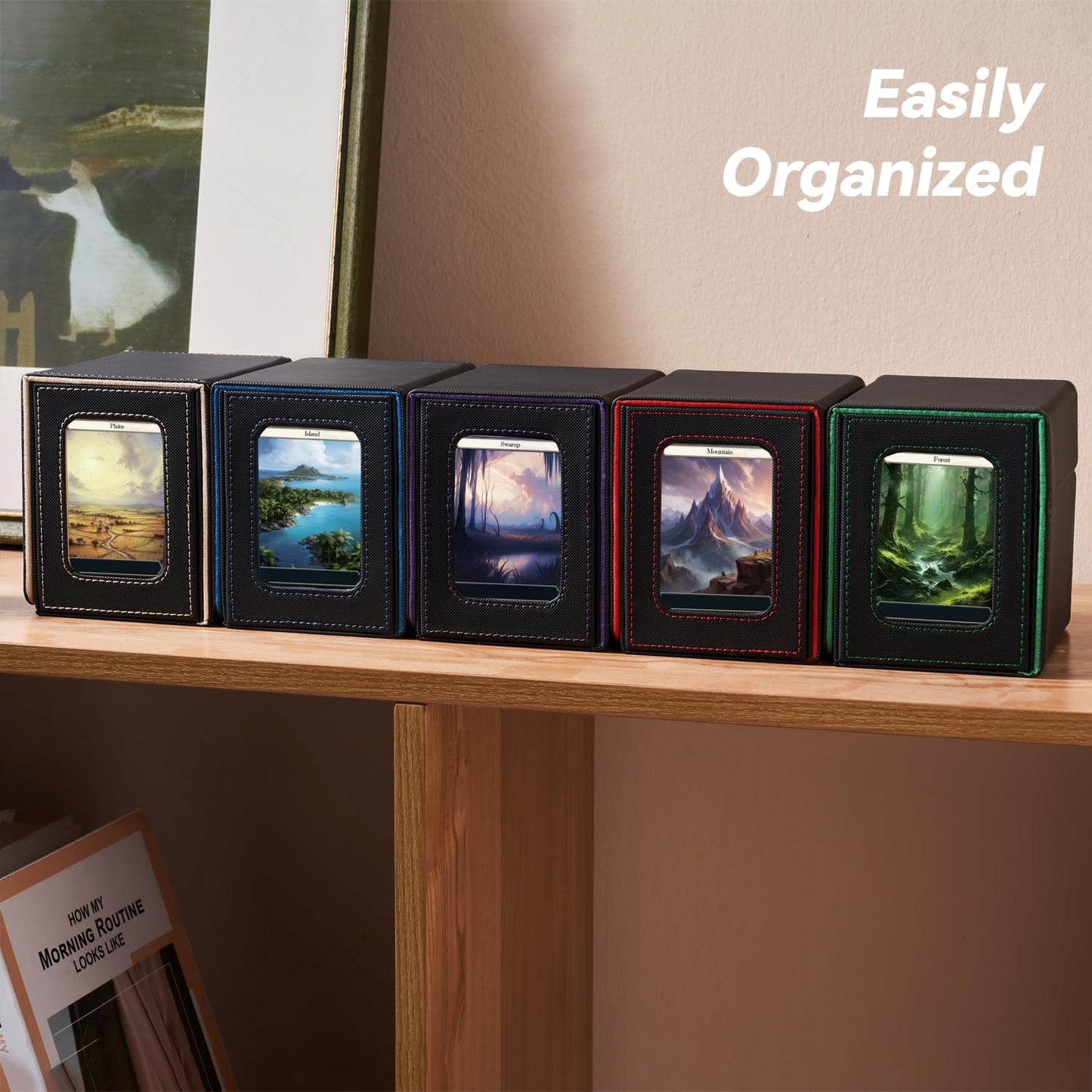 Mage Tech MTG Commander Deck Box for 100 Double-Sleeved Cards - Patented Design, Dice Tray