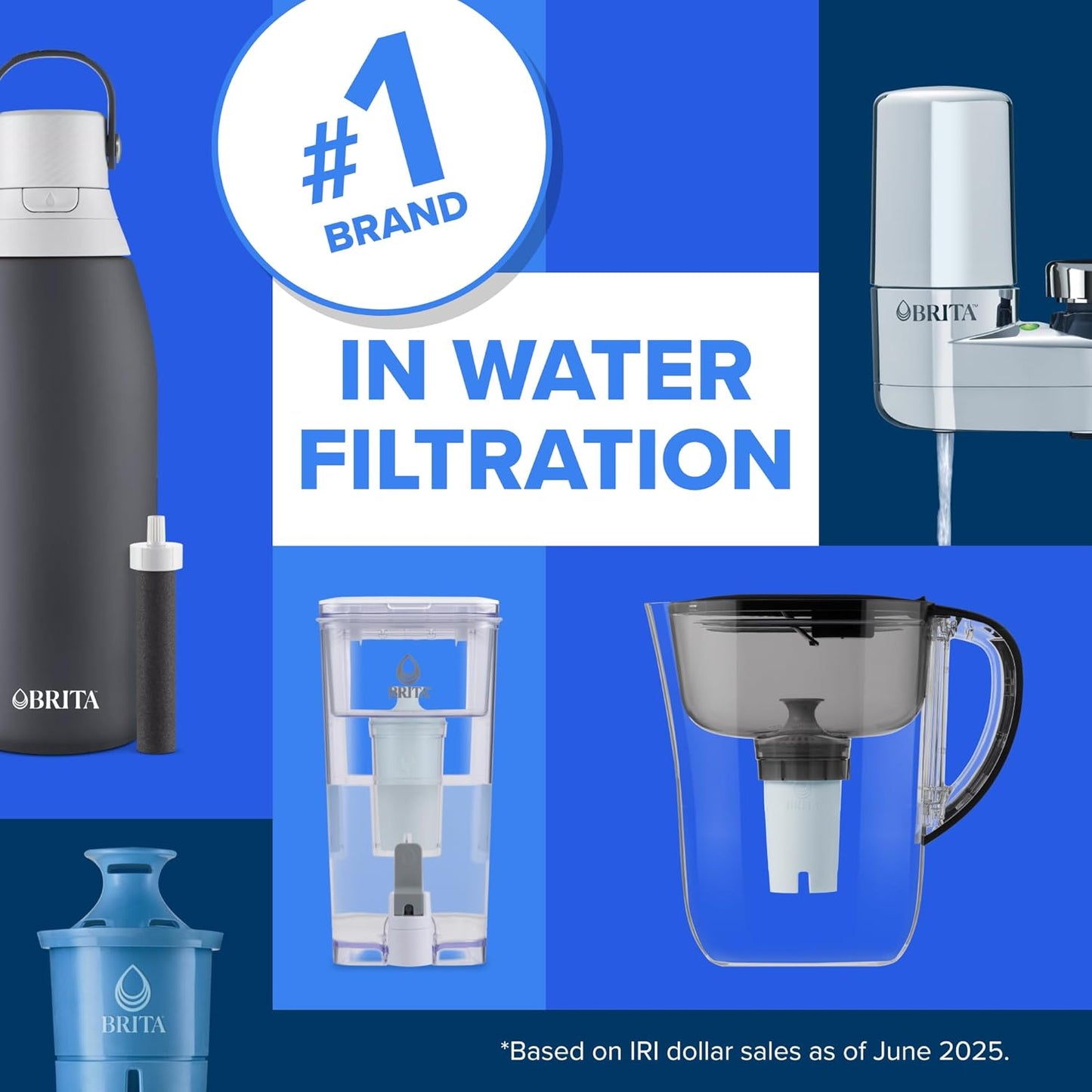 Brita UltraMax Large 27-Cup Water Filter Dispenser - BPA-Free, NSF Certified, Removes Chlorine & Impurities