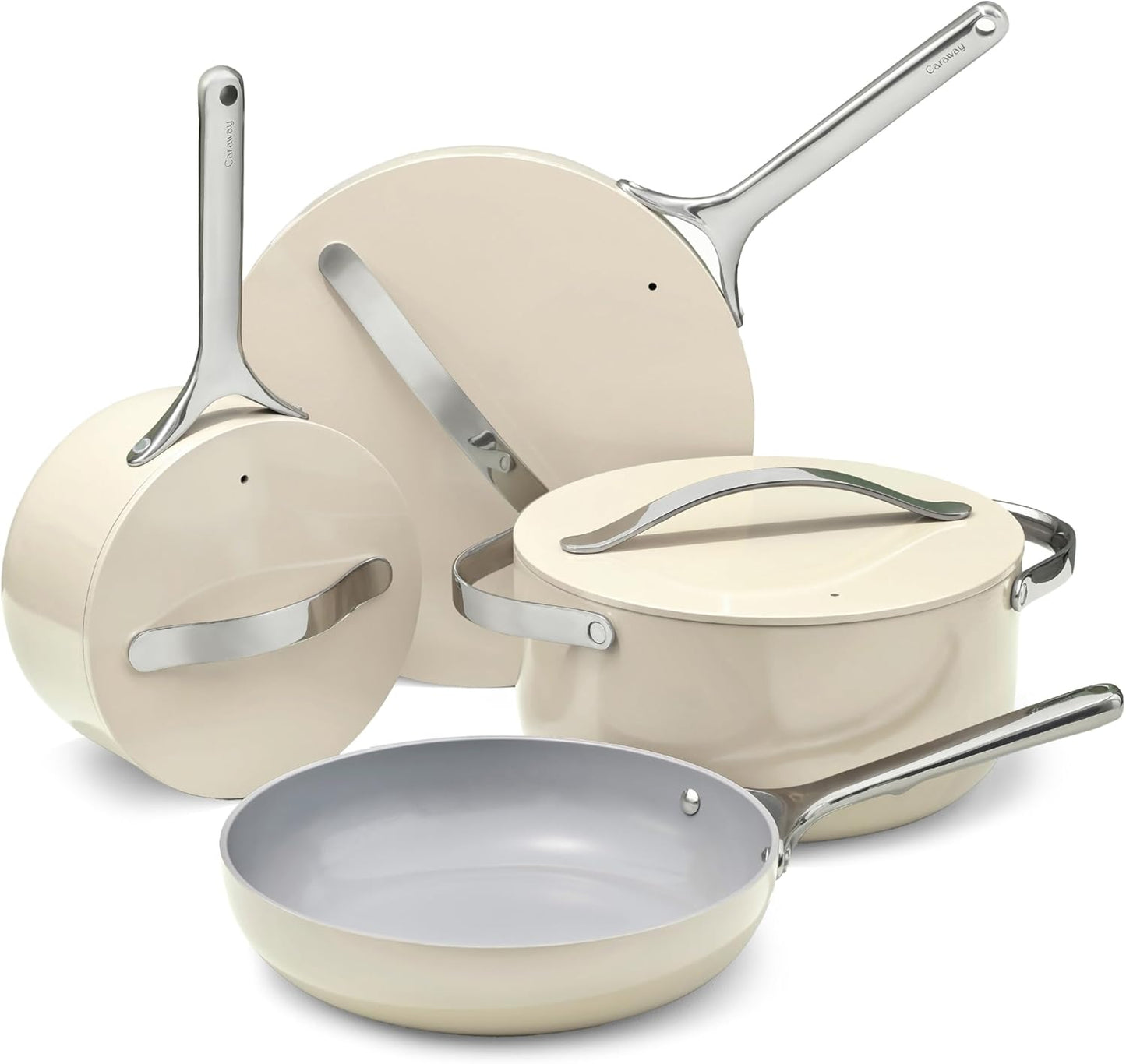 Caraway 12-Piece Non-Stick Ceramic Cookware Set - PFAS Free & Oven Safe