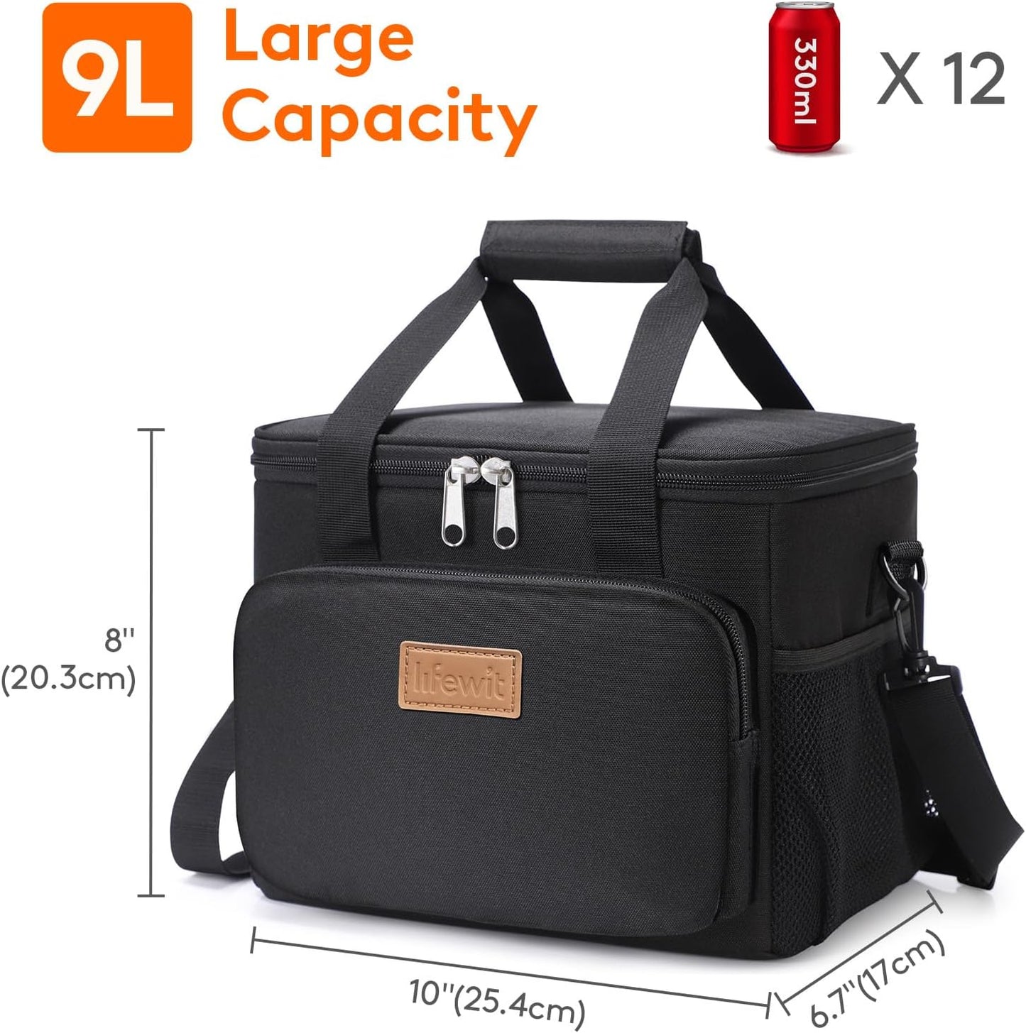 Lifewit Insulated Lunch Bag - 9L Large Cooler Tote for Adults