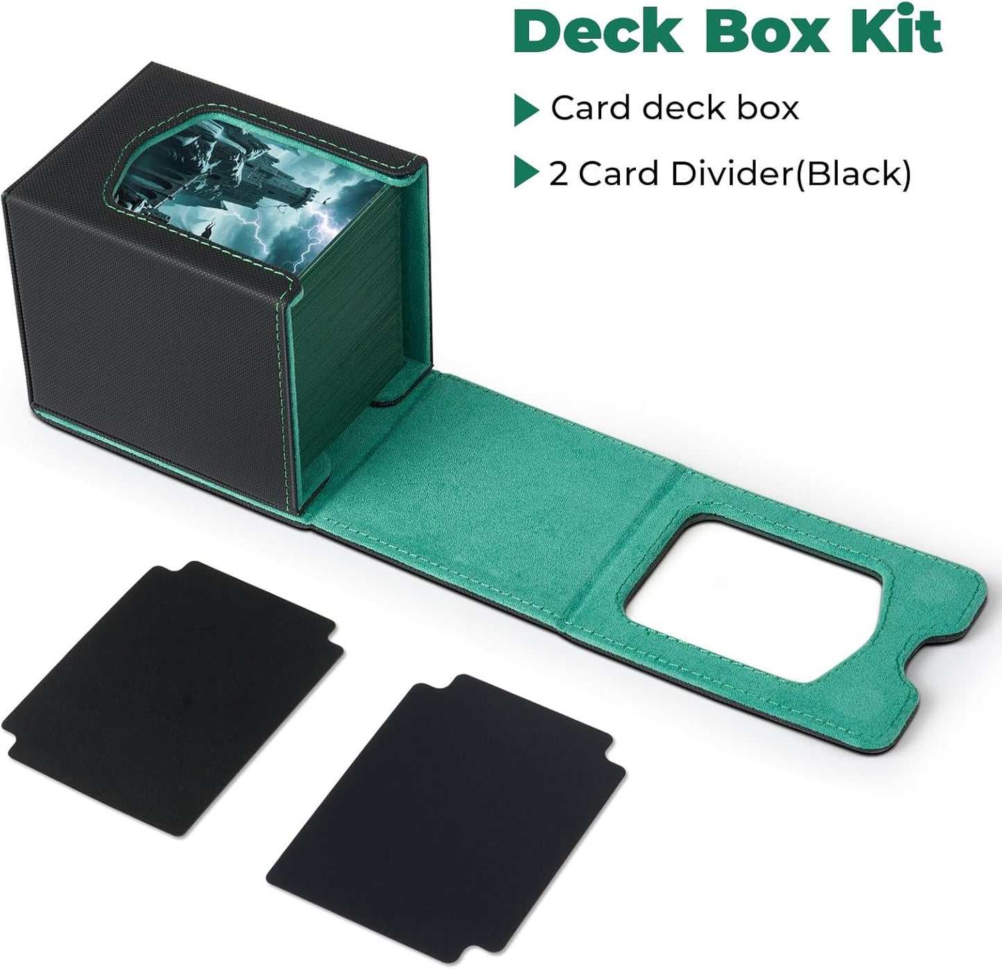 Fabmaker 4-Pack MTG Commander Deck Box - Magnetic Storage Case Holds 100 Double-Sleeved Cards