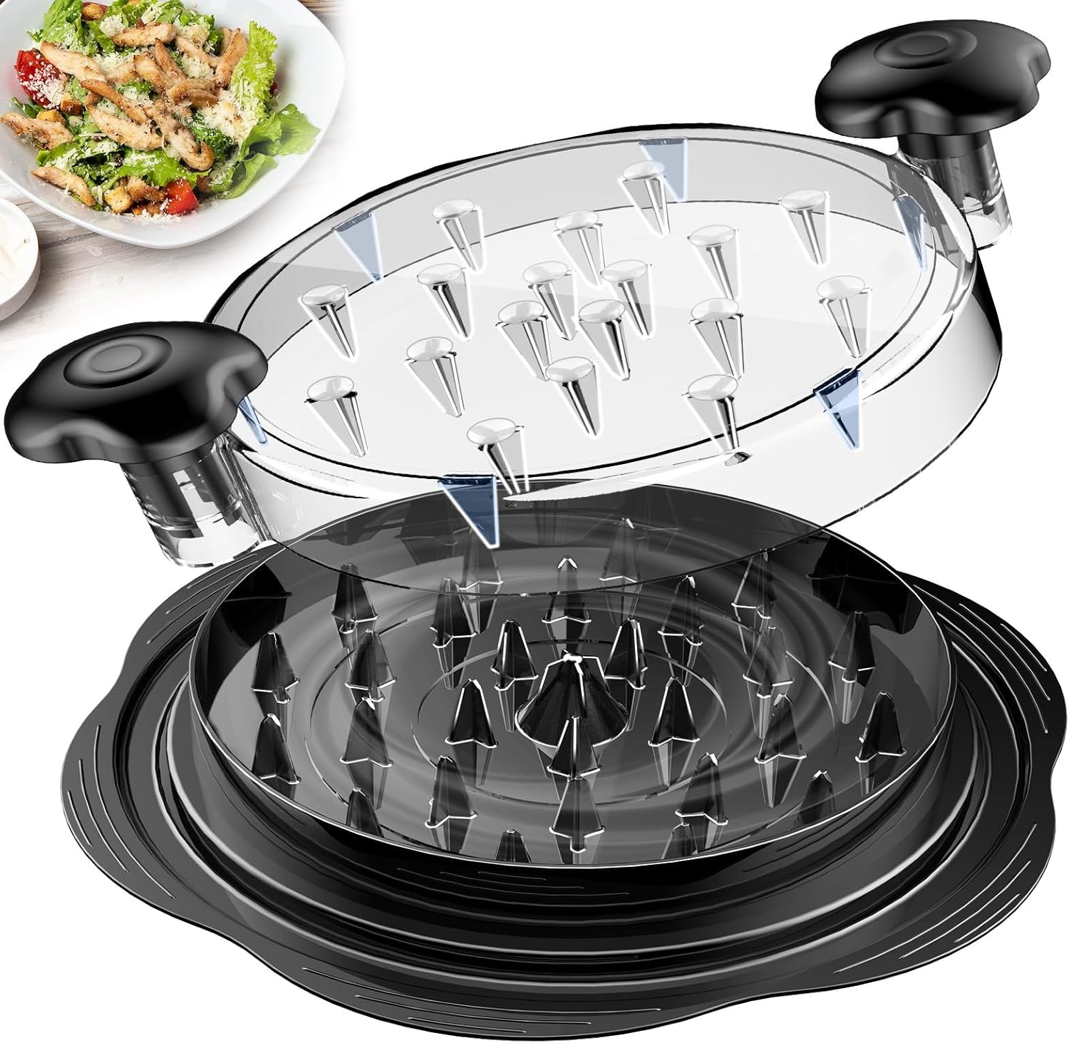 SURETIVIAN Large Manual Chicken Shredder with Anti-Slip Base & Ergonomic Handle (BPA-Free)