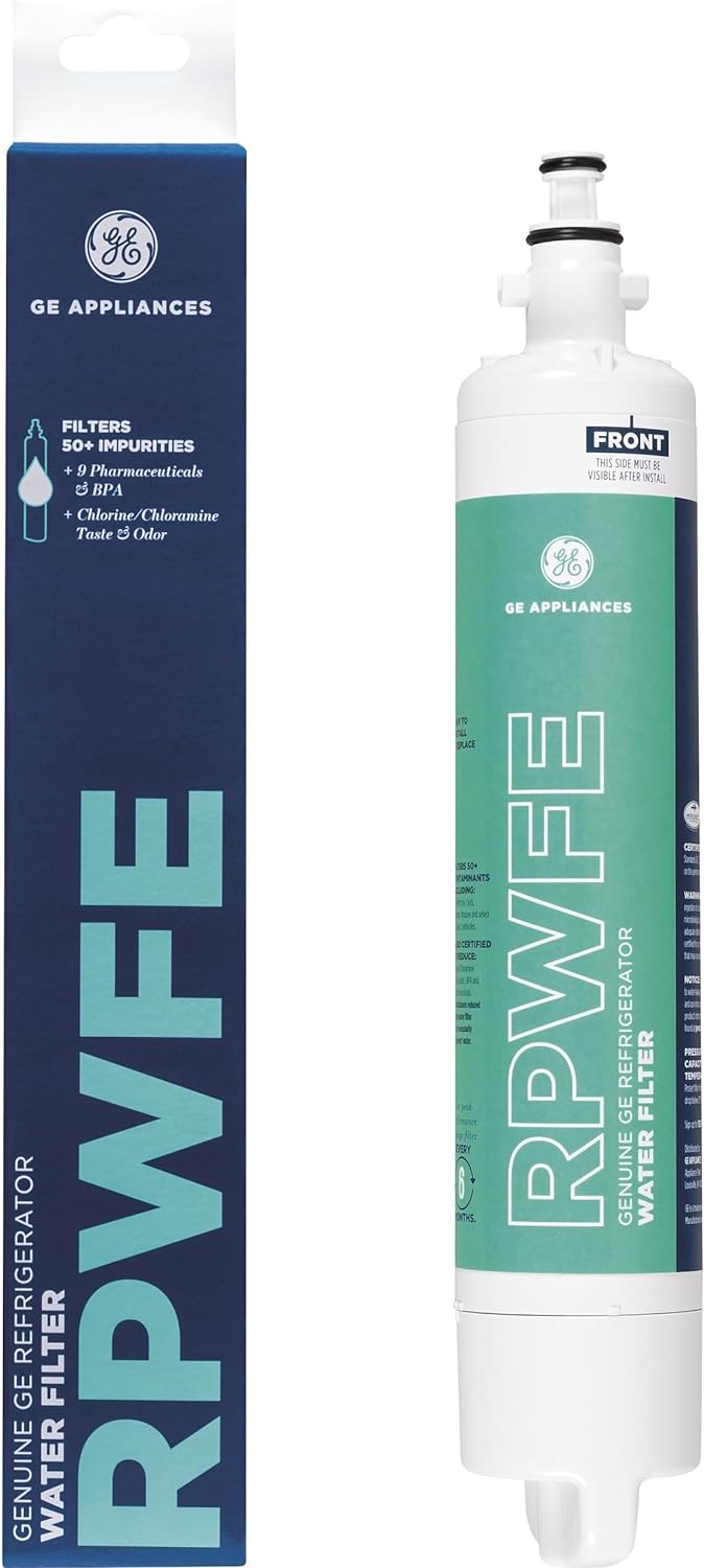 GE RPWFE Refrigerator Water Filter - Certified to Reduce Lead & 50+ Impurities