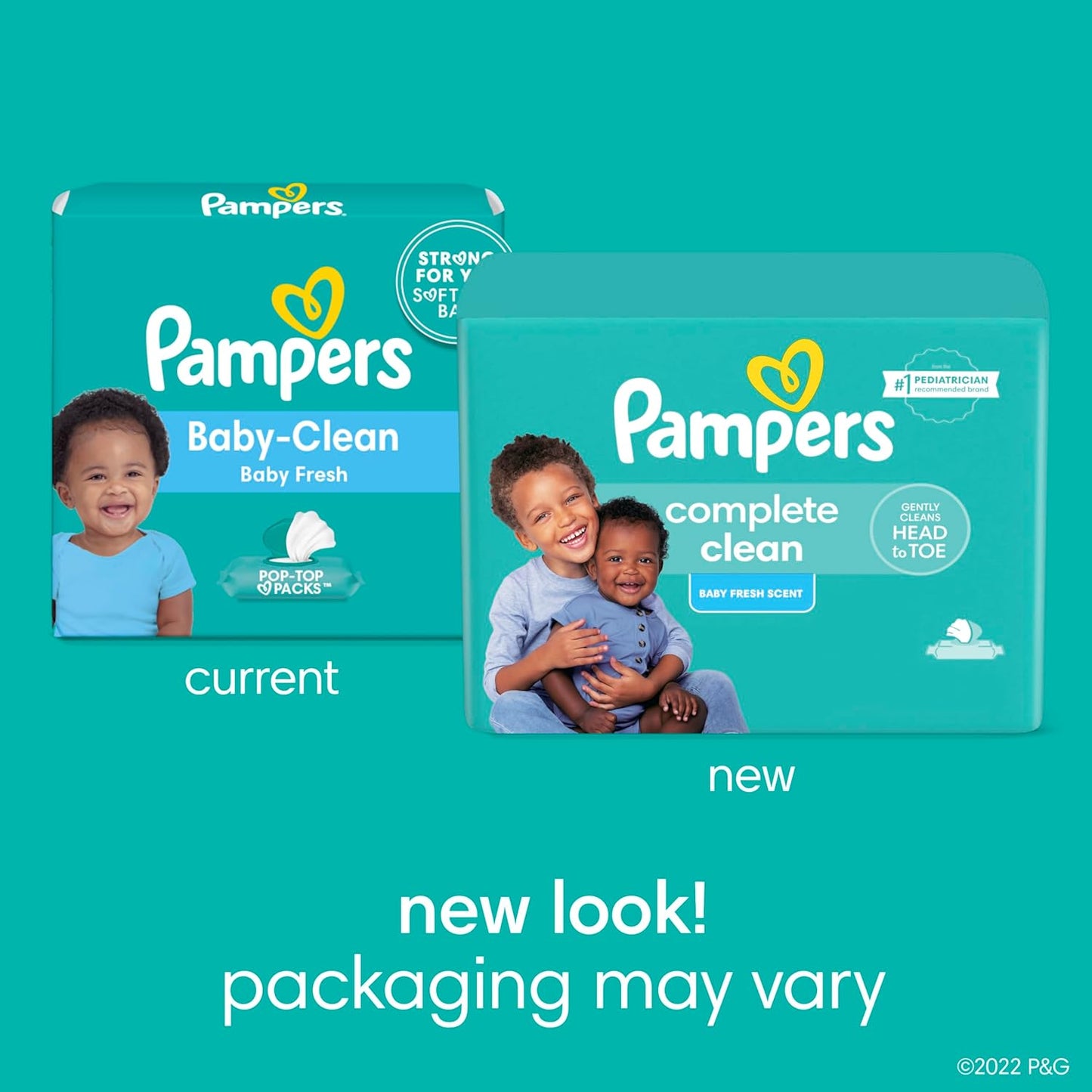 Pampers Baby Wipes - Gentle Head-to-Toe Clean with Baby Fresh Scent, 72 Count