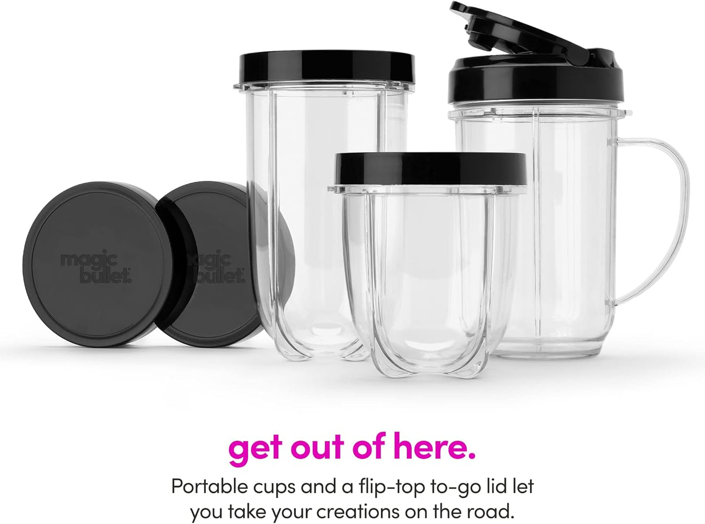 Magic Bullet Compact Blender - 11-Piece Set for Small Kitchens & Single-Serve Drinks