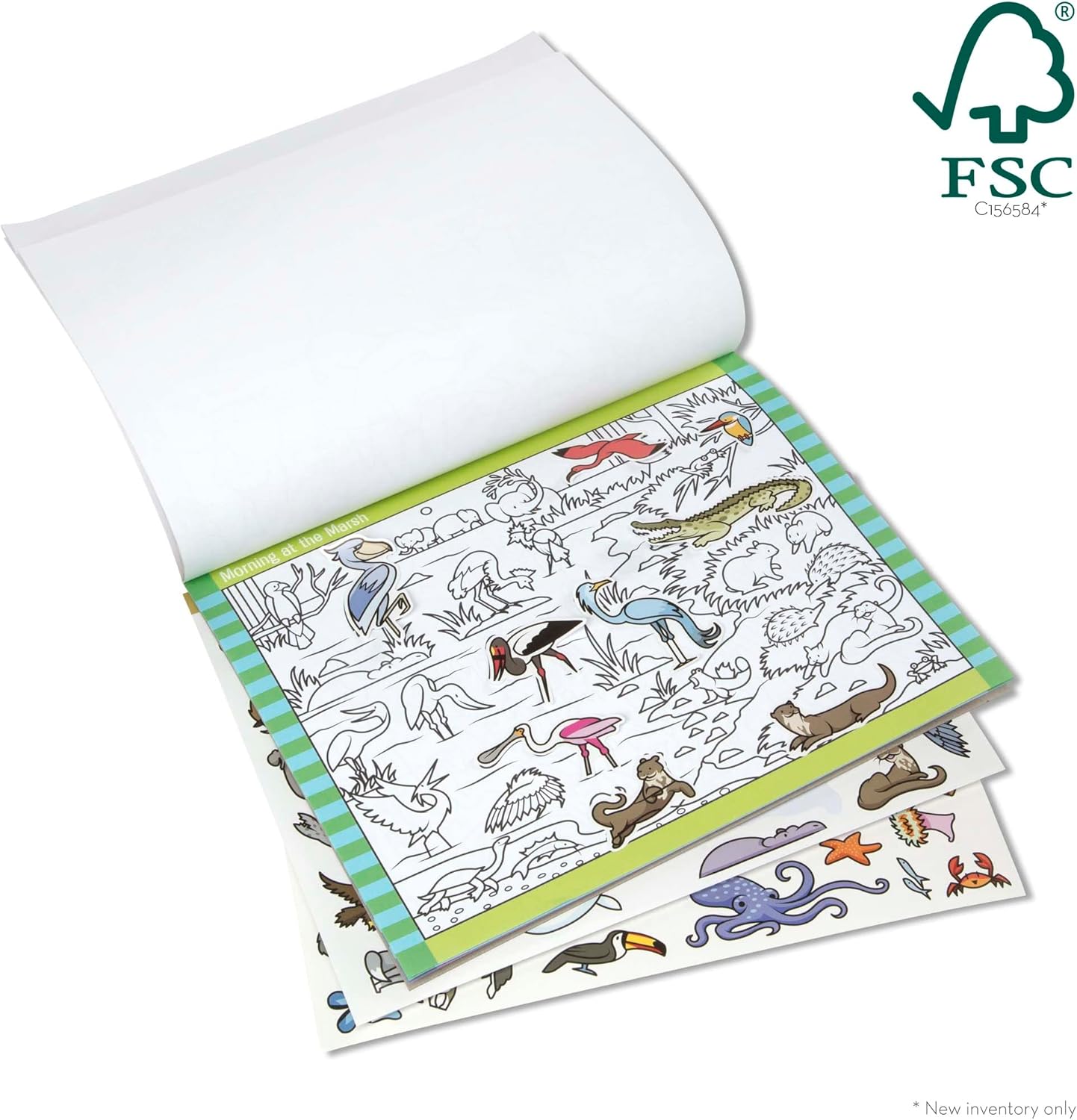 Melissa & Doug Animal Seek & Find Sticker Pad - 400+ Stickers, 14 Scenes for Kids 4+