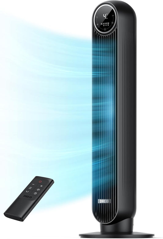 DREO Quiet Bedroom Tower Fan DR-HTF007 - Upgraded DC Motor, 20dB Ultra-Quiet, 8 Speeds