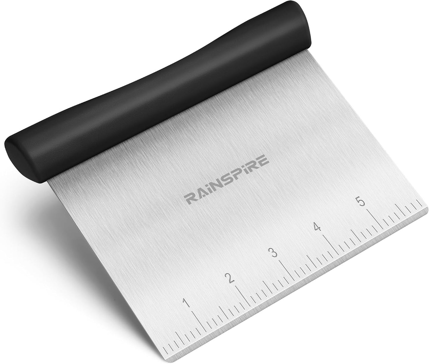 Rainspire Stainless Steel Dough Scraper & Pizza Cutter - Multi-Purpose Chopper for Baking Sheets & Veggies