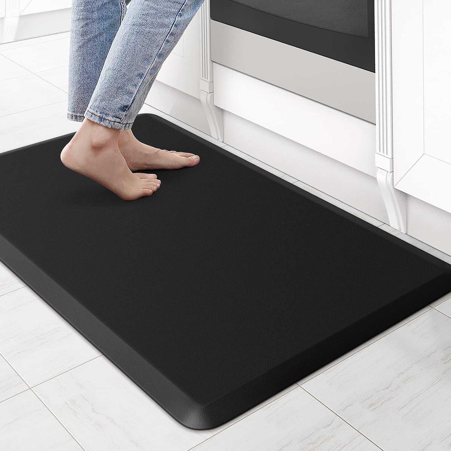 KitchenClouds Anti-Fatigue Kitchen Mat - 17.3x28" Cushioned Non-Slip Rug for Standing Comfort