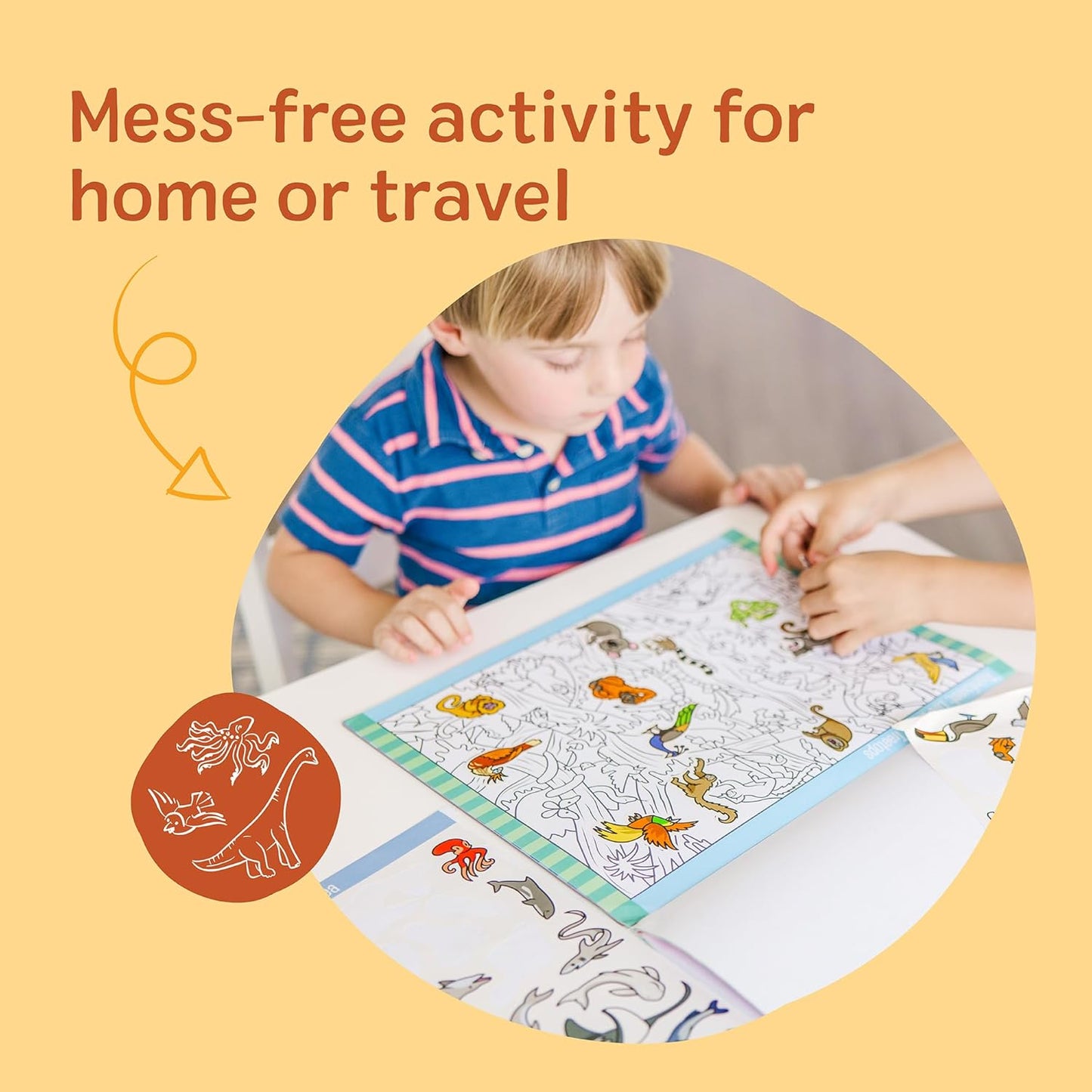 Melissa & Doug Animal Seek & Find Sticker Pad - 400+ Stickers, 14 Scenes for Kids 4+