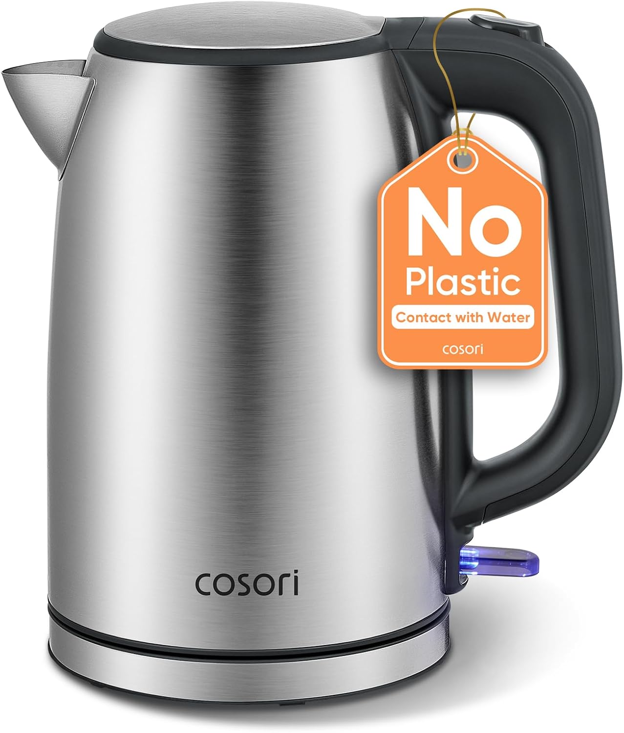 Cosori Stainless Steel Electric Kettle - No Plastic Contact, Auto Shut-Off & Boil-Dry Protection (1.7L)