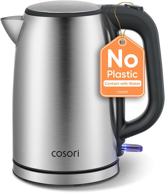 Cosori Stainless Steel Electric Kettle - No Plastic Contact, Auto Shut-Off & Boil-Dry Protection (1.7L)