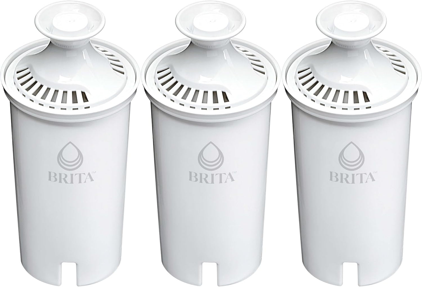 Brita Standard Water Filter Replacement Cartridges (3-Pack) - Reduces Chlorine & Heavy Metals