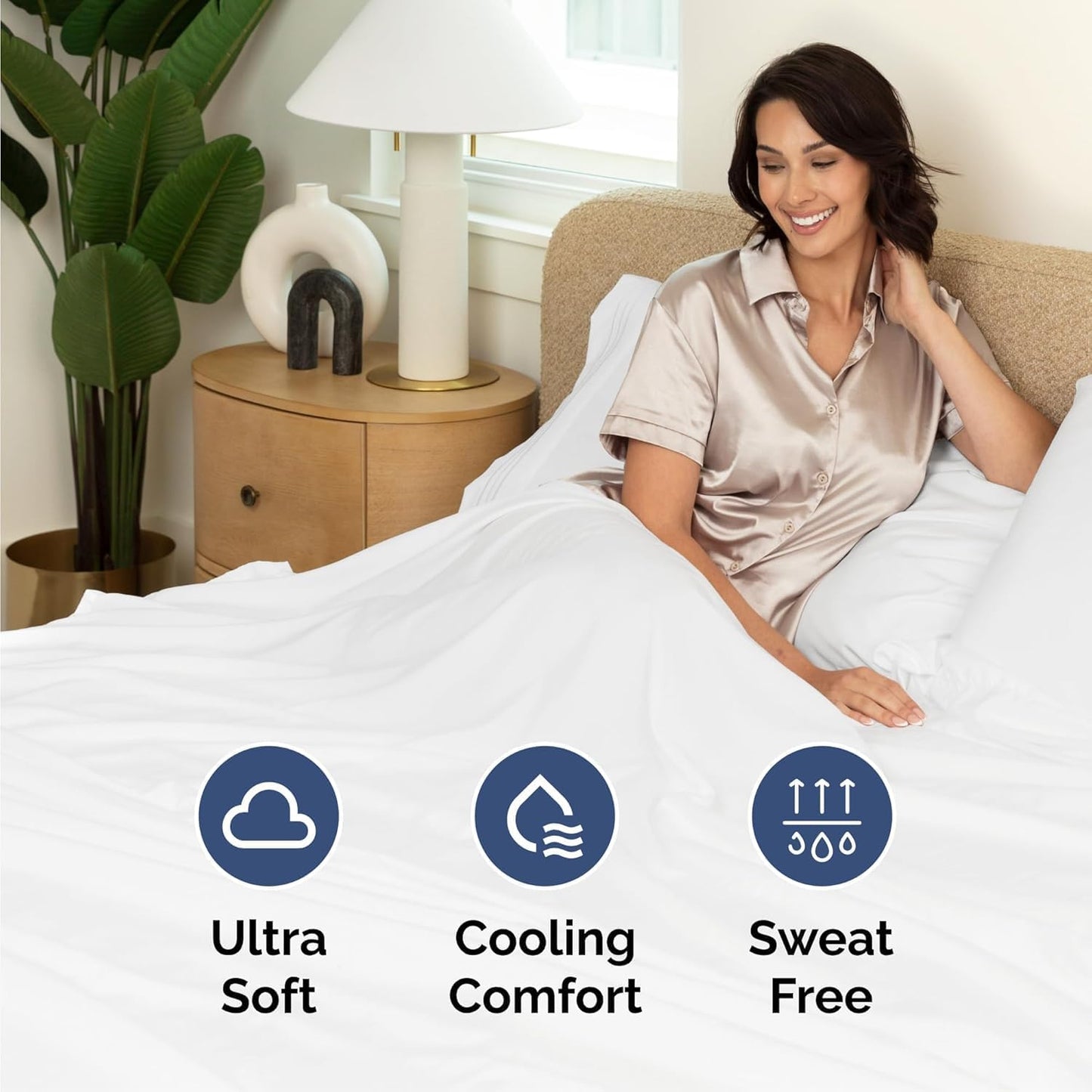 Queen Size 4-Piece Sheet Set - Breathable Cooling Microfiber Sheets with Deep Pockets by CGK Unlimited
