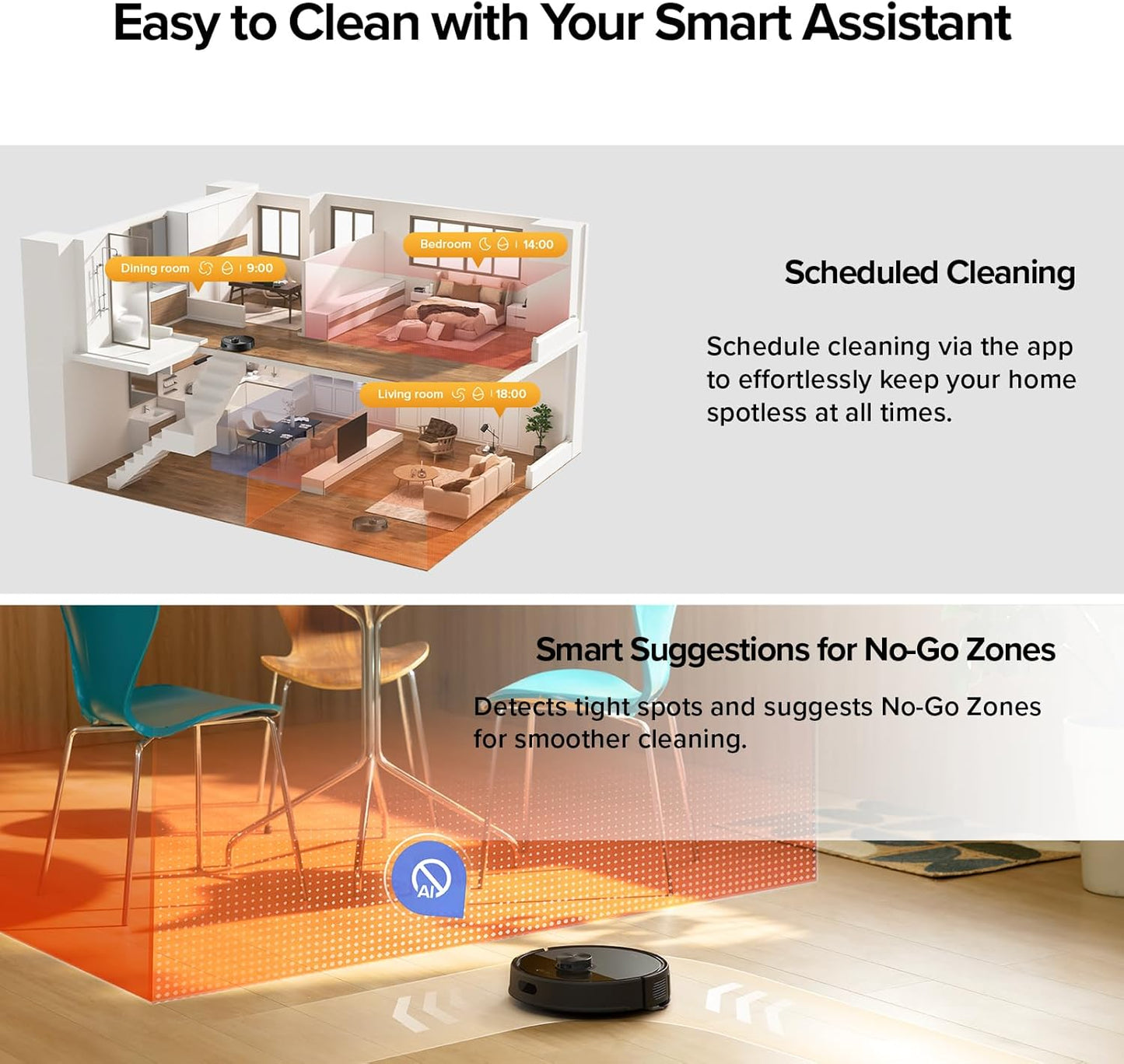 Roborock Q7 M5+ Robot Vacuum & Mop: Upgraded from Q5 Max+, 7-9 Weeks Self-Empty, 10000Pa Suction