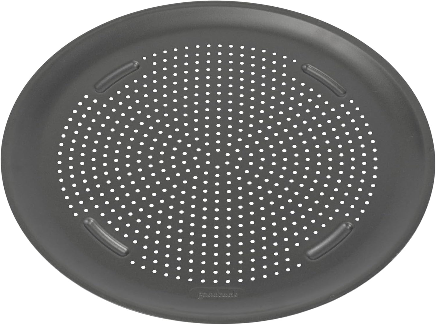 GoodCook 15.75-Inch Perforated Nonstick Carbon Steel Pizza Pan with Cutting Guides