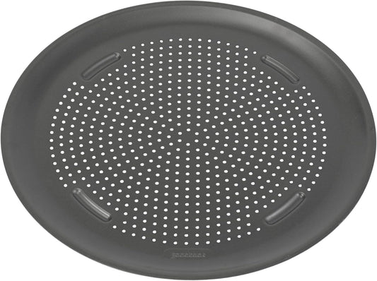 GoodCook 15.75-Inch Perforated Nonstick Carbon Steel Pizza Pan with Cutting Guides