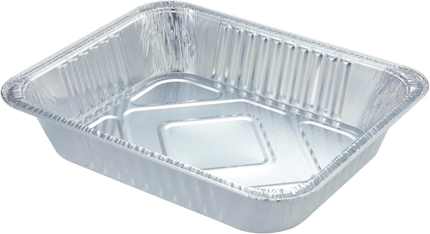 Waytiffer 9x13 Disposable Aluminum Pans - 10 Pack Half-Size Deep Steam Table Pans