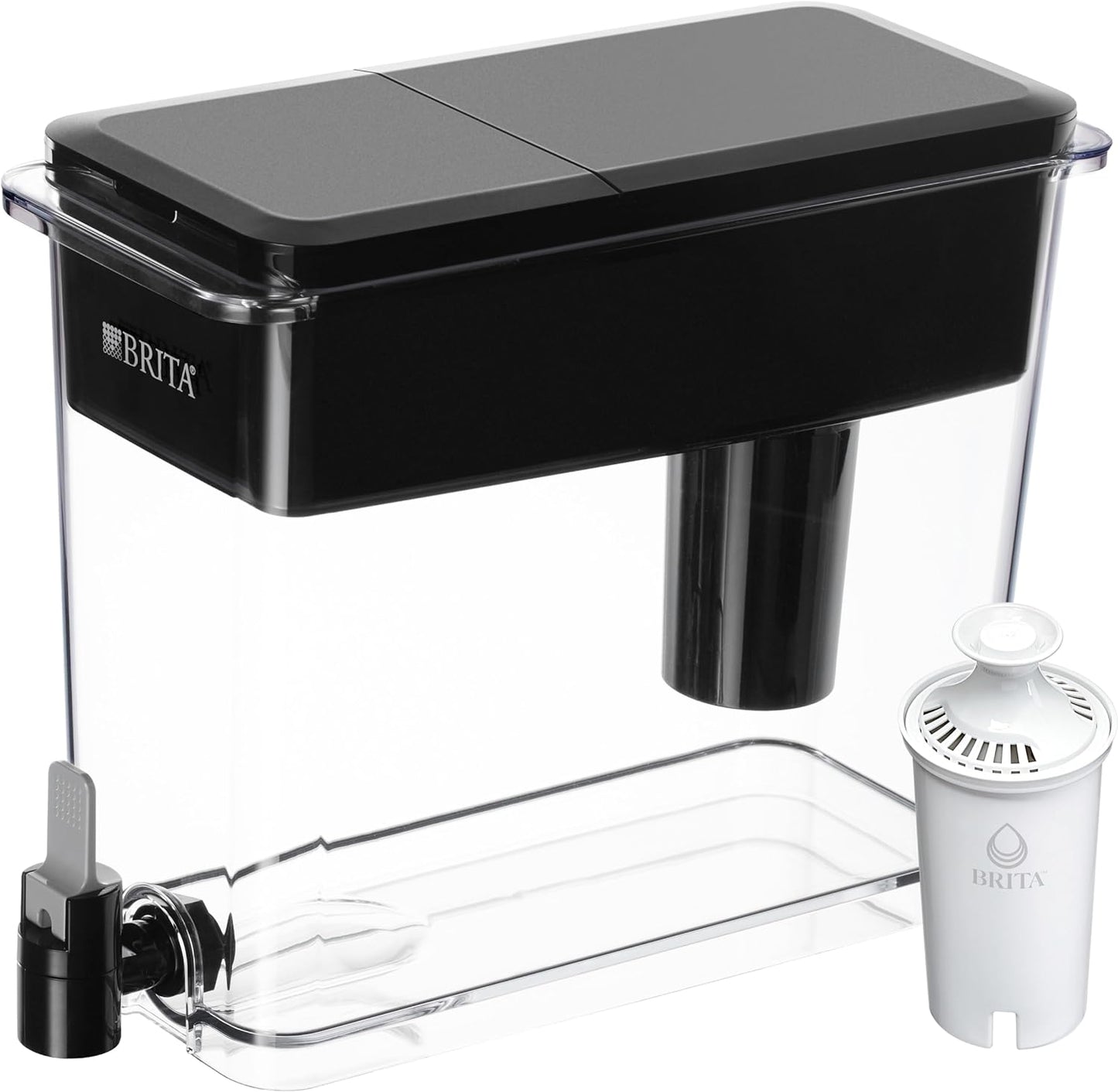 Brita UltraMax Large 27-Cup Water Filter Dispenser - BPA-Free, NSF Certified, Removes Chlorine & Impurities