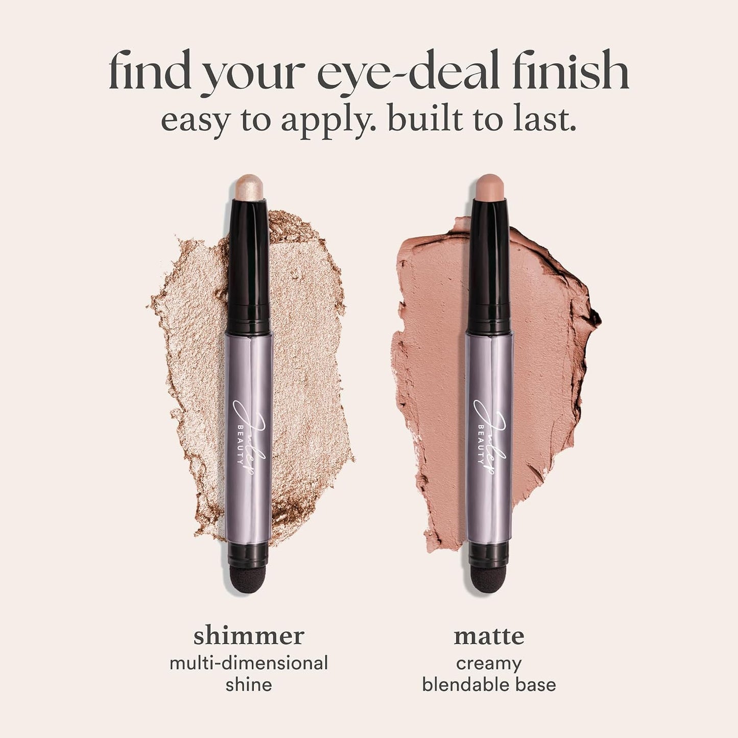 Julep Champagne Shimmer Cream-to-Powder Waterproof Eyeshadow Stick - Long-Lasting, Crease-Proof