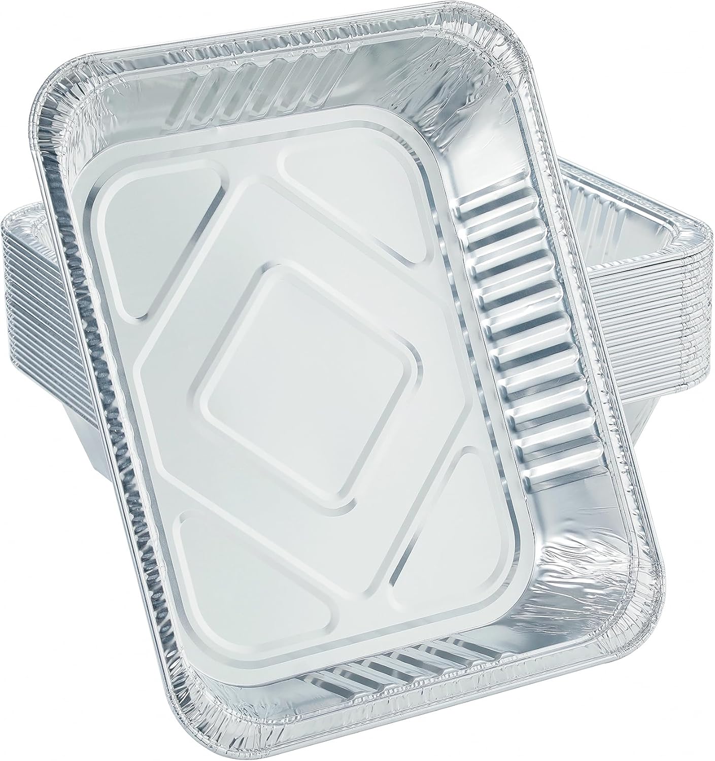 Waytiffer 9x13 Disposable Aluminum Pans - 10 Pack Half-Size Deep Steam Table Pans